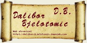 Dalibor Bjelotomić vizit kartica